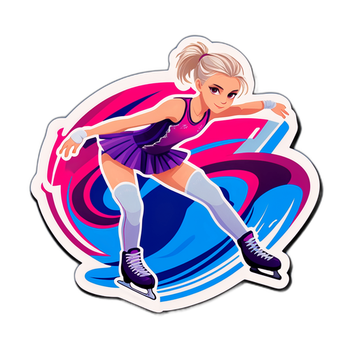 Графічний малюнок, що відображає пристрасть Іллі Малініна до фігурного катання