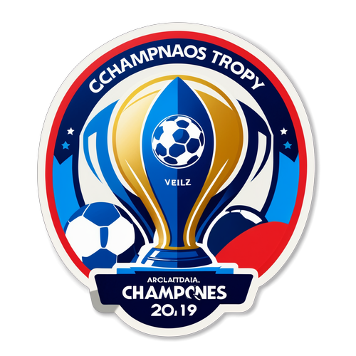 Sticker del Trofeo de Campeones entre Vélez y Estudiantes