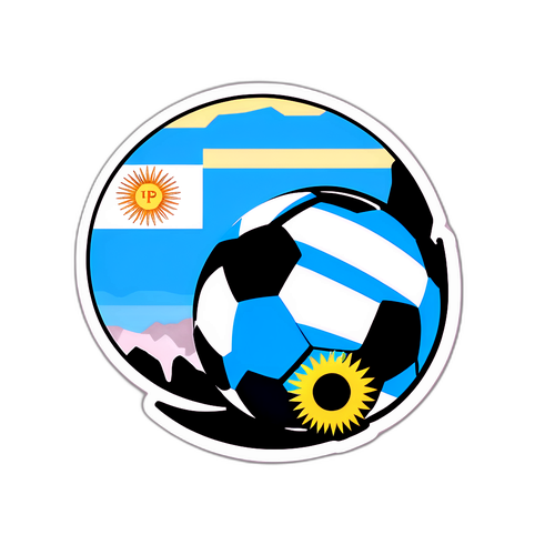 Design captivant illustrant l'Argentine et la Nouvelle-Zélande avec un ballon de soccer