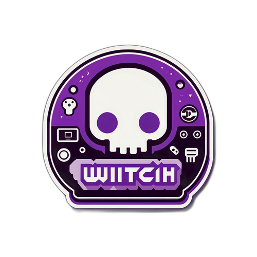 Логотип Twitch в стилі кіберкультури