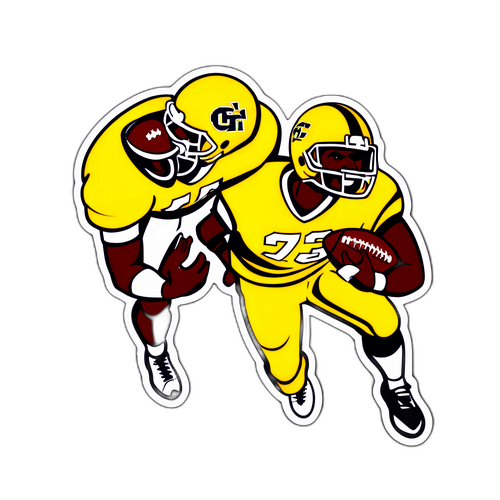 Energetic Georgia Tech Football Players Design