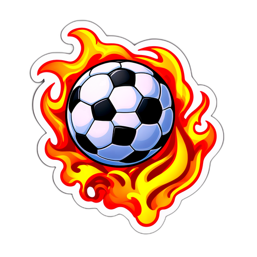 Stiker Bola Sepak Berapi
