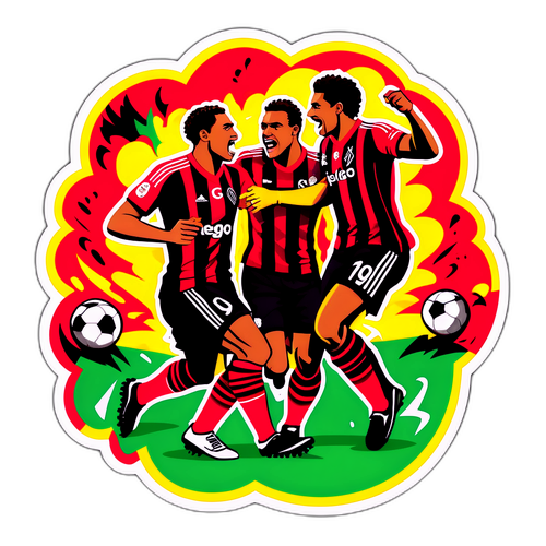 Stiker Pemain Sepak Bola Semangat