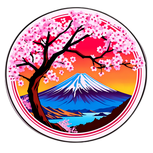 Bundok Fuji at Mga Cherry Blossom