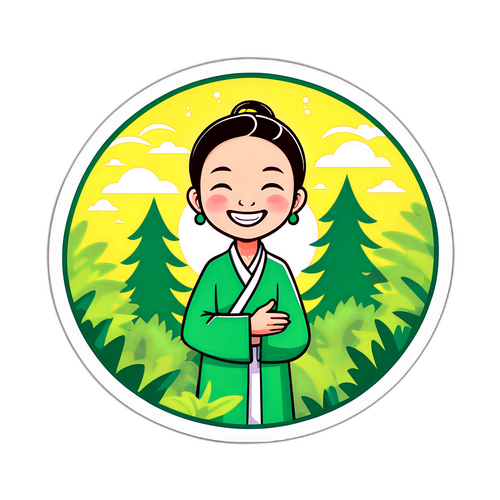 在戶外的微笑女孩