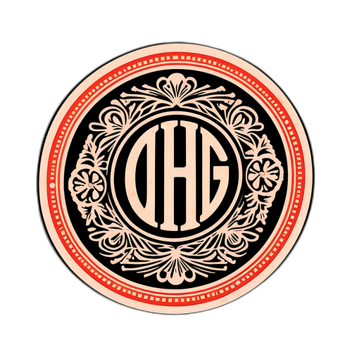 Retro-inspireret klistermærke af en gammel penny mønt