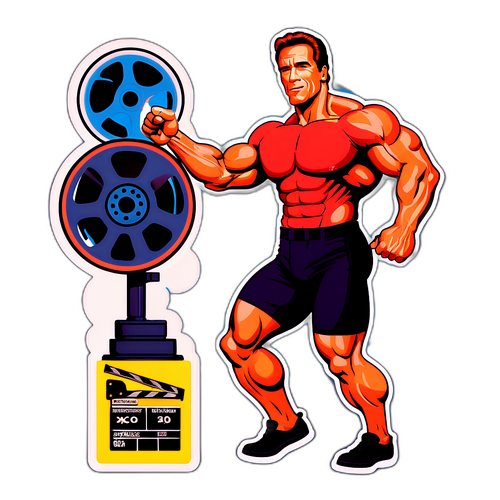 Sticker cu Arnold Schwarzenegger