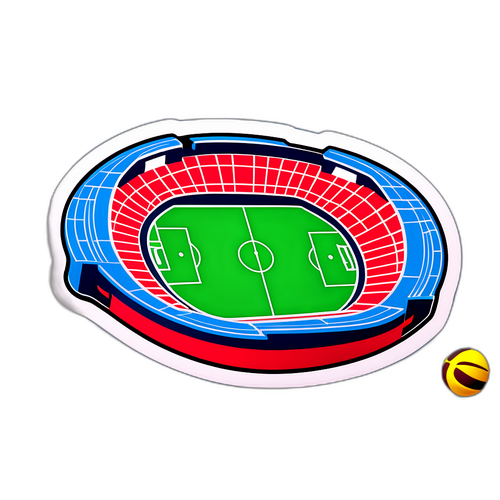 Екстравагантний стікер з футбольним полем під час матчу