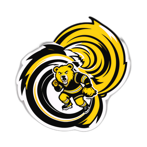 Hurricane Bear Face-Off Sticker