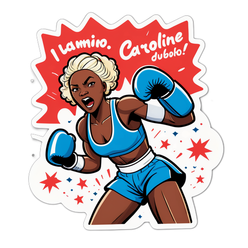 Action-Packed Caroline Dubois Sticker