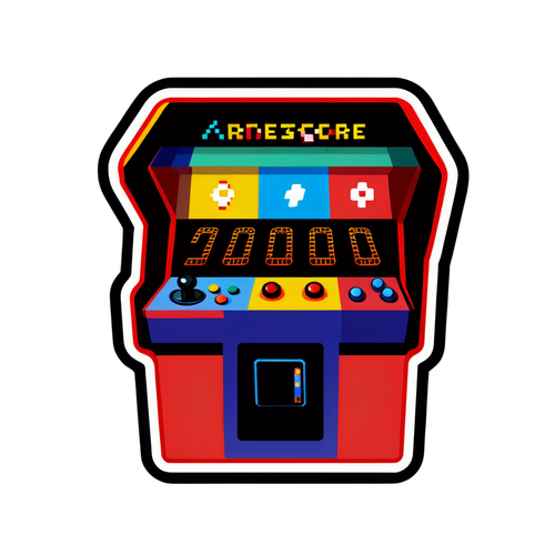 Retro Arcade Game Sticker