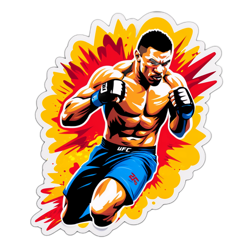 Dynamisk UFC-kjemper klistremerke
