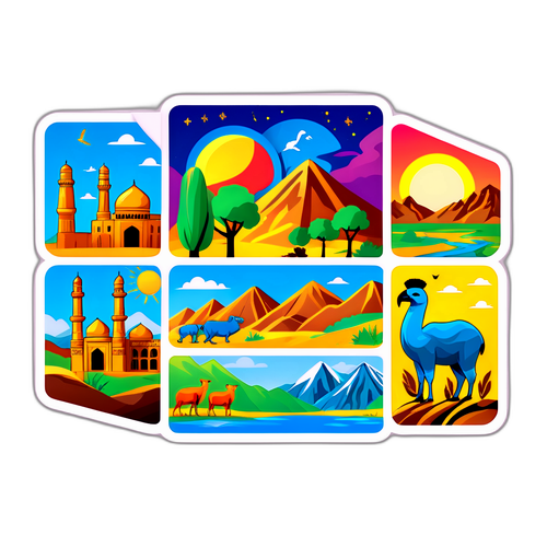 Wzory inspirowane Kandaharem z przedstawieniami dzikiej przyrody i krajobrazów