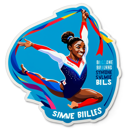 Celebrando Simone Biles: L'Adesivo Ispiratore Che Ti Spingerà Oltre i Tuoi Limiti!