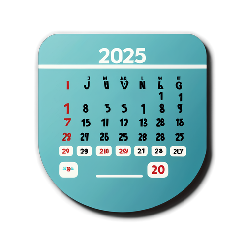 สติกเกอร์ปฏิทินปี 2025