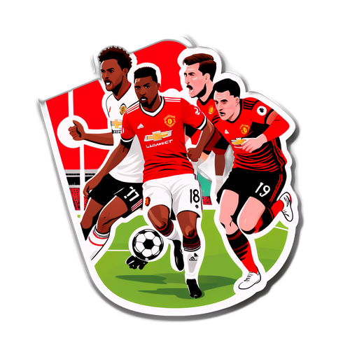 Sticker ng Labanan ng Man United at Bournemouth