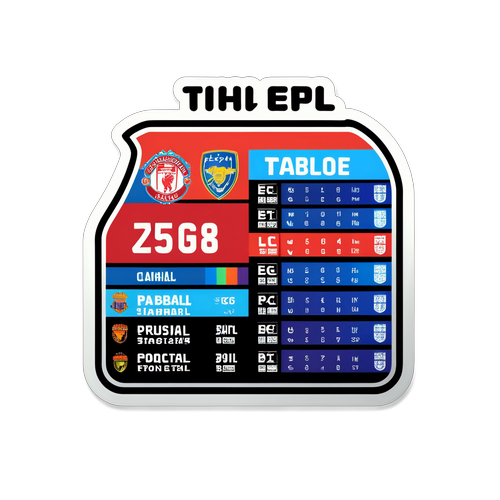 Стикер с таблицей EPL