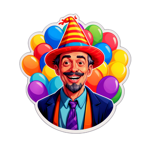 Homem com Chapéu Divertido