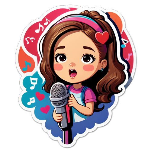 Adesivo di Alissa Jung che canta