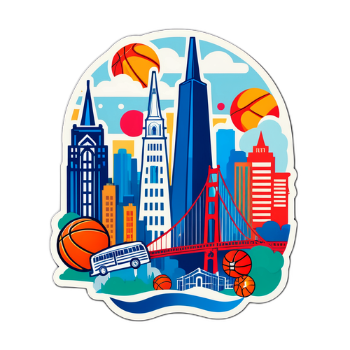Whimsical San Francisco Basketball Design