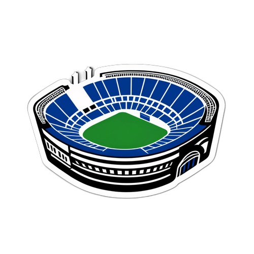 Minimalist stadion med fans