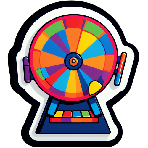 Spin to Win Colorful Wheel Sticker