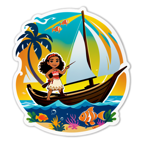 Moana Avontuur Sticker