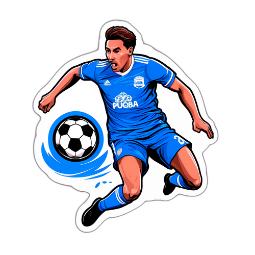 Stiker Pemain Sepak Bola Menjaring Gol