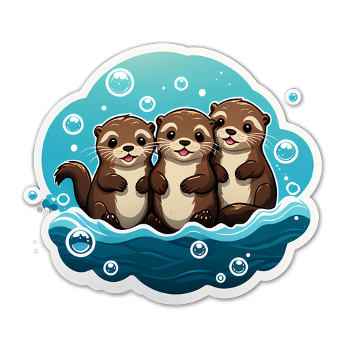 Otters Beraksi! Sticker Comel yang Bikin Hati Cair di Hari Cerah!