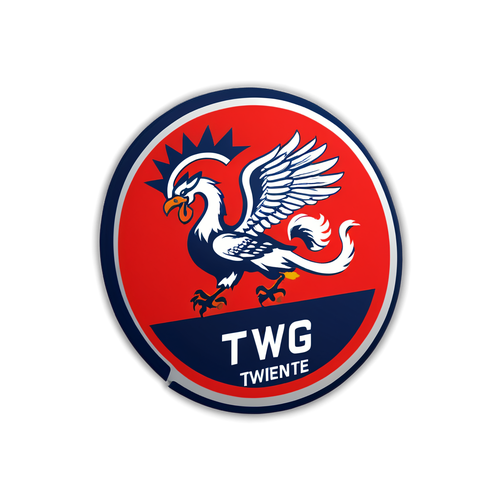 Sticker met de glorie van FC Twente in een modern ontwerp