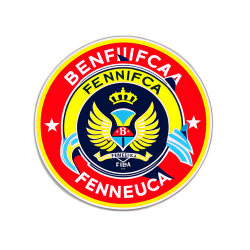 Benfica és Fenerbahçe logóval díszített matrica
