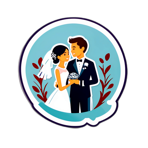 Svatební ceremoniální samolepka