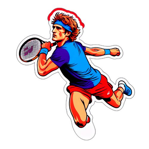 알렉산더 즈베레프의 독특한 포즈 일러스트