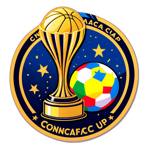 Sticker với hình bóng và chữ 'CONCACAF Gold Cup'