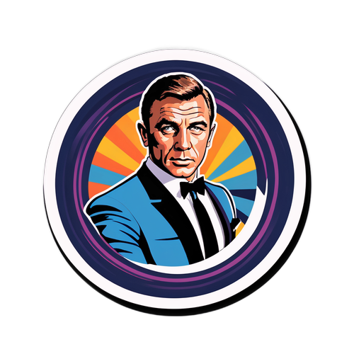James Bond Retro Sticker im Thunderball-Stil