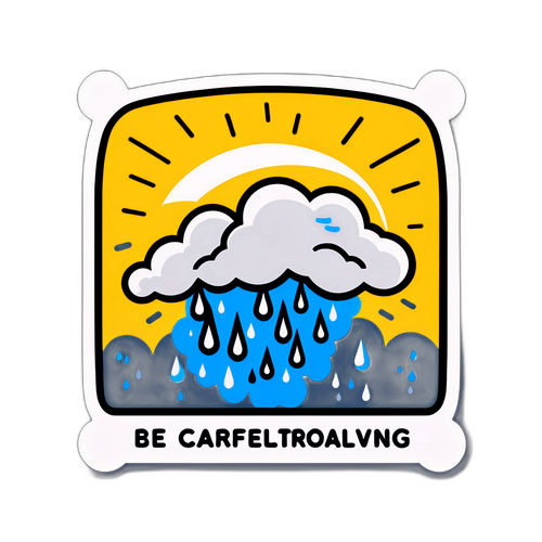 暴雨贴纸