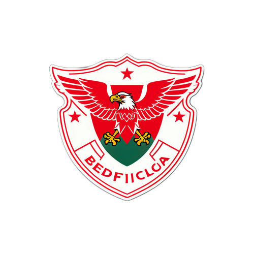 Sticker van het Benfica-logo met Estádio da Luz
