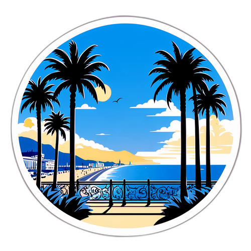 Illustration d'une scène paisible à Nice