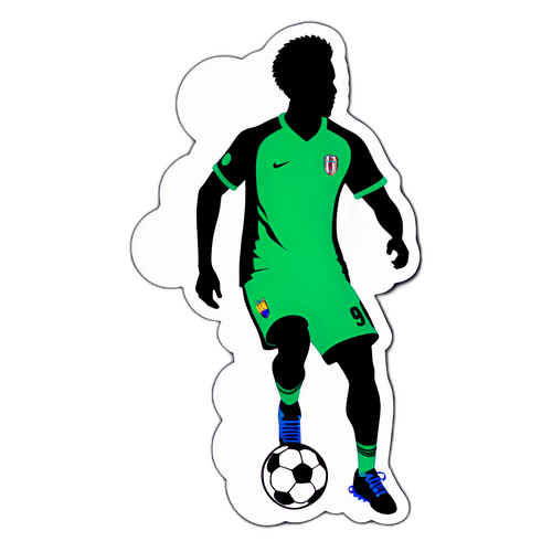 Silhouette di Beukema con Palla da Calcio