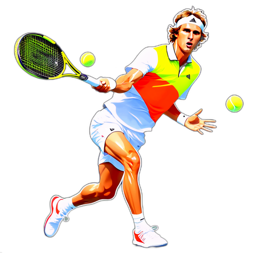 Adesivo con Alexander Zverev in azione