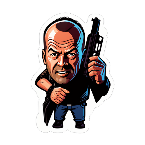 Sticker inspirowany kultowym filmem Die Hard