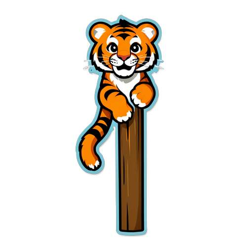 Pole Tiger Sticker