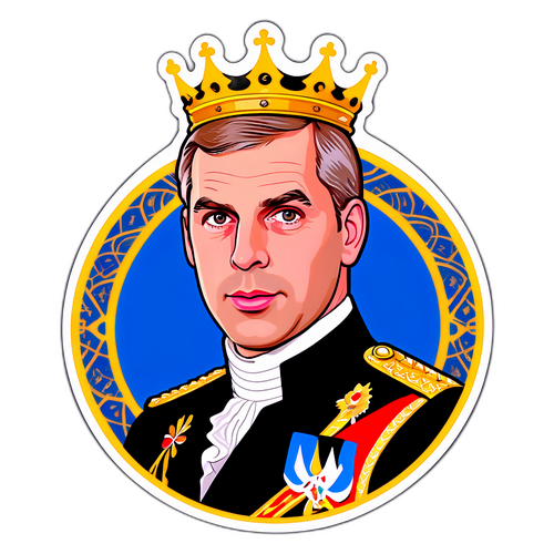 מדבקת פרינס אנדרו עם נושא מלכותי