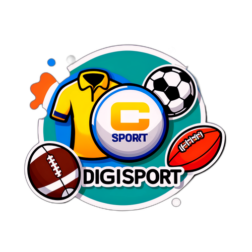 Sticker cu logo-ul Digi Sport 2