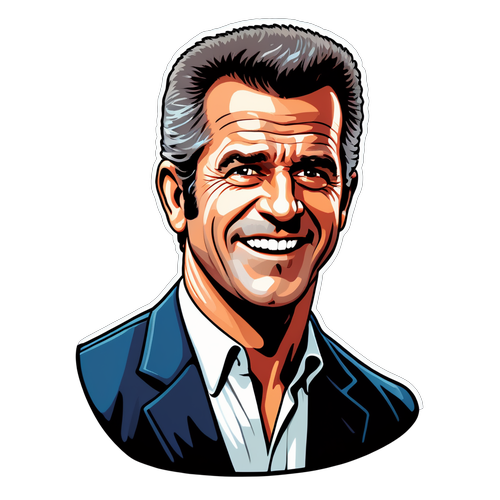 Il Lato Divertente di Mel Gibson: Il Mito del Cinema Raccontato con Sticker e Citazioni Iconiche!