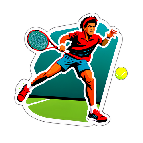 卡洛斯·阿爾卡拉茲的網球風格貼紙