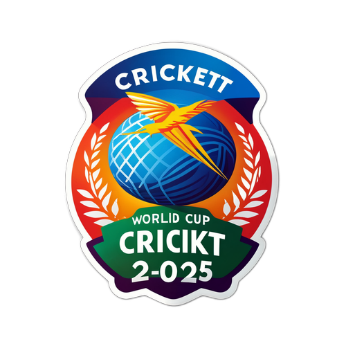 Sticker Logo Piala Dunia Kriket 2025