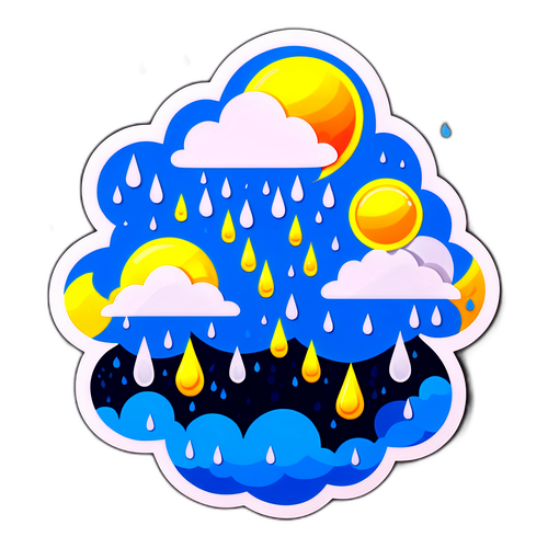 Makulay na Sticker ng Panahon