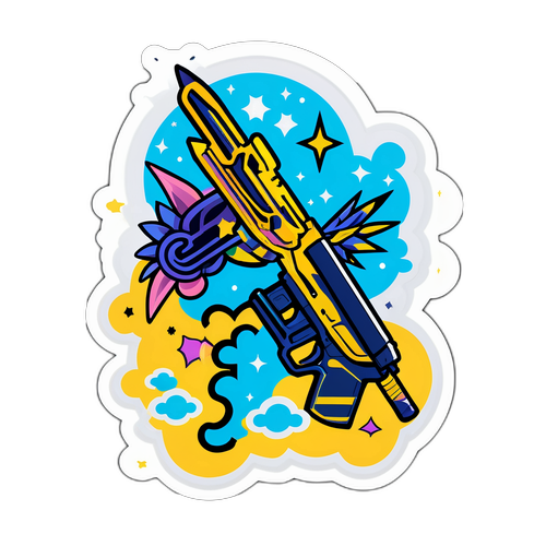 สติกเกอร์อาวุธจากอนิเมะที่สวยงาม