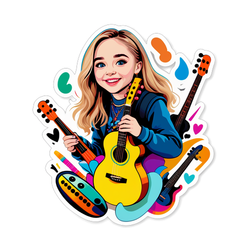 Whimsical Sabrina Carpenter Sticker